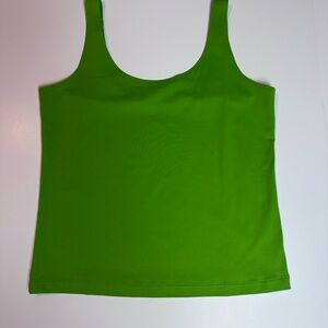 Chico’s Lime Green Stretch Tank Top Size 1 Adjustable Straps Nylon Spandex